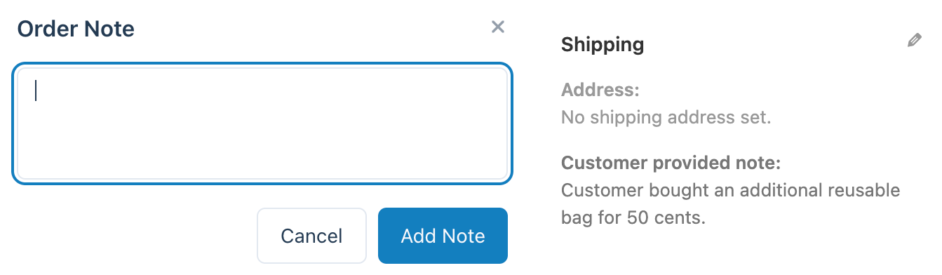 Order Note in the POS